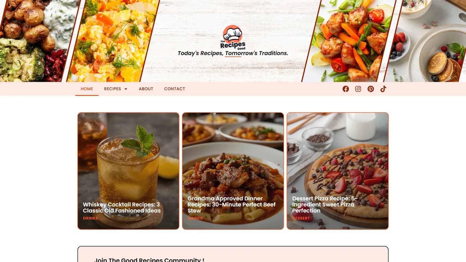 The Good Recipes — website built by Bameur Agency