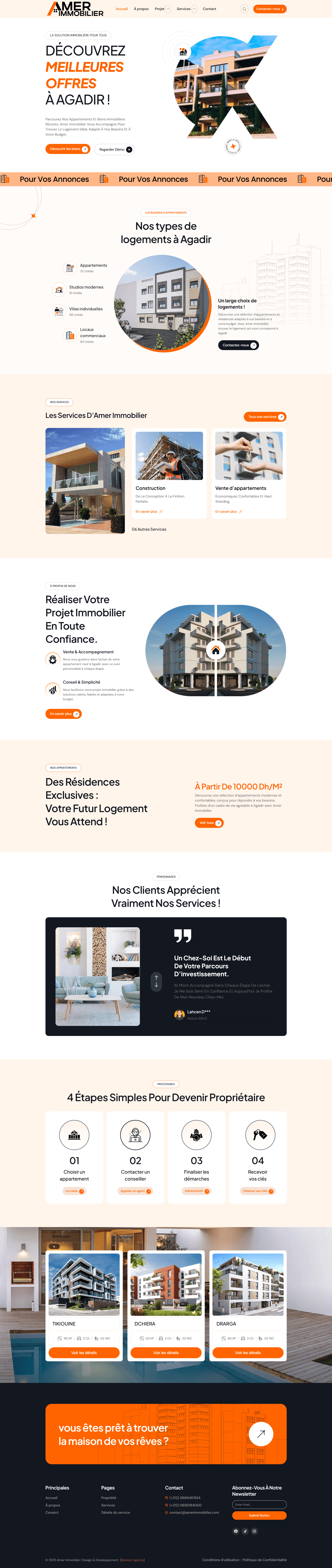 Amer Immobilier — website built by Bameur Agency