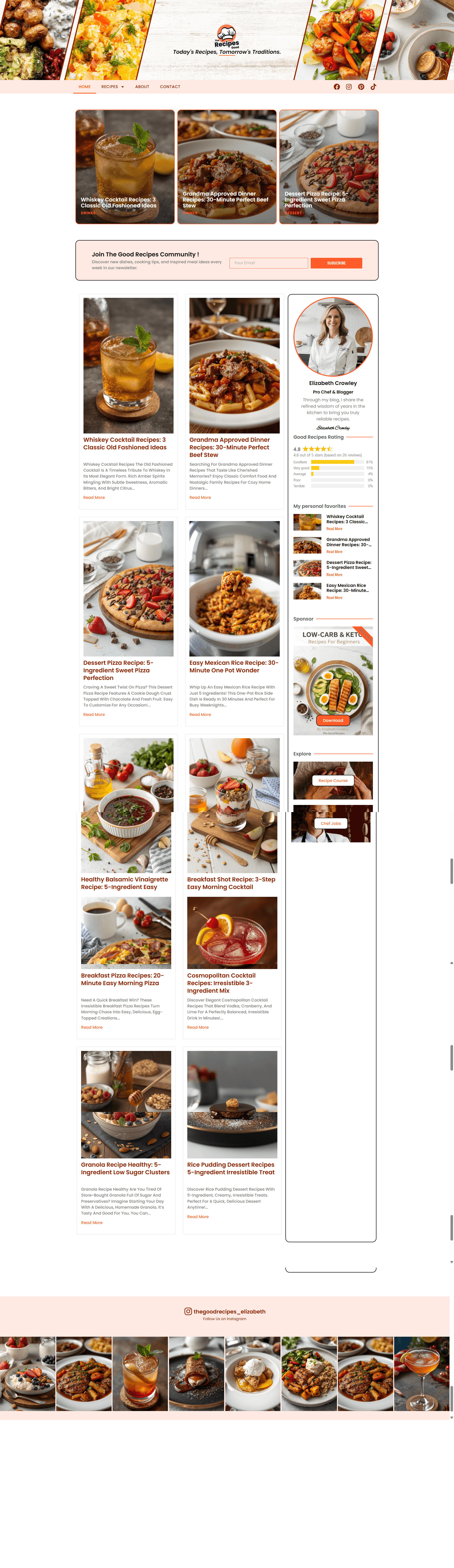 The Good Recipes — website built by Bameur Agency